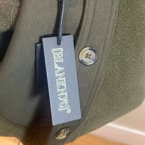 BLANKNYC Long Fleece Shacket in Olive green size Large - Picture 5 of 11